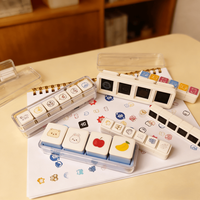 Ensemble de tampons en caoutchouc multifonction 6 en 1, auto-encreurs, pour loisirs créatifs, scrapbooking, journalisation