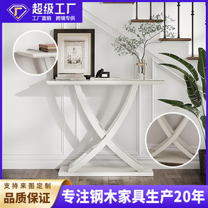 Modern minimalist entryway decorative wall table, entryway table, living room Nordic style wall-mounted wooden shelf, wholesale - Product Image 4
