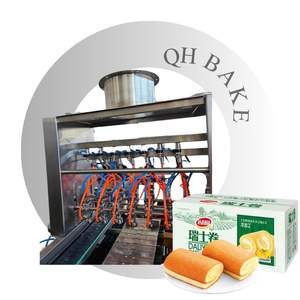 Nueva Línea de Producción de Pastel Chiffon con Pantalla Táctil, Maquinaria para Pastel <span class=keywords><strong>Dora</strong></span>, Pastel de Queso y Arándanos, Puede Producir Pastel Tricolor - Product Image 4