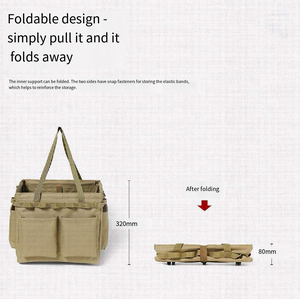 Multi Compartment <b>Tool</b> Duffle Bag With Double Handle Open Top Universal Storage For <b>Tools</b> And Equipment 15-19 Pockets - Product Image 4