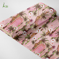 Impression d'océan d'été floral tropical 100% tissu de coton de popeline imprimé tissé en ligne pour la chemise, vêtements