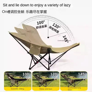 كراسي غداء محمولة خارجية قابلة للتعديل من قماش أكسفورد معدني ، كراسي غداء للتخييم والحدائق - Product Image 3