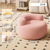 Fauteuil en velours crème nordique personnalisable, fauteuil moderne incurvé en forme de U pour salon, chambre ou hôtel