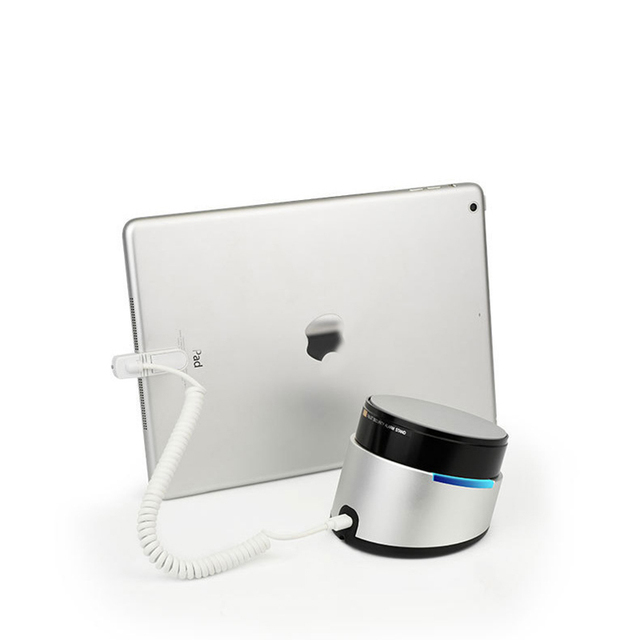 Square Base Wall Mount Anti Theft Android Tablet Kiosk Stand Counter Experience Desk Support Security Holder Alarm Ipad Wireless