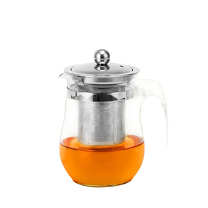 Hogar Oficina Camping Picnic Vidrio Tetera de vidrio con infusor y tapa para florecer y hojas sueltas - Product Image 3