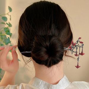Palillos para el cabello góticos con diseño de rosa y espina, accesorios para el cabello, horquillas, joyería para el cabello en espiral, estilo palillos chinos, regalos - Product Image 2