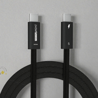 Câble USB-C Thunderbolt 3/4 en alliage d'aluminium 40 Gbit/s 1M 8K 240W à charge rapide pour iPhone 17/16/15 Pro Max MacBook iPad Hub de voiture et station d'accueil