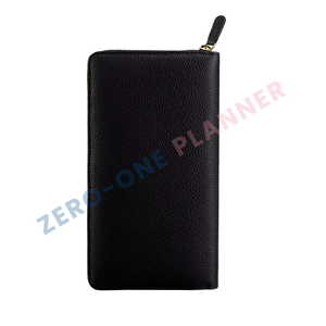 Agenda Personalizada con Cierre, de Cuero Vegano PU, Color Negro Guijarro, con Espacio para Cuaderno, Planificador, Organizador para <span class=keywords><strong>Hobonichi</strong></span> Weeks - Product Image 1