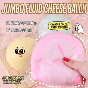 Juguete Sensorial Antiestrés de Peluche con Forma de Bola de Queso Líquido Gigante, Juguete Novedoso con Forma de Comida para Niños y Adultos - Product Image 3