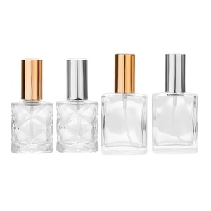 Flaconi Spray in Vetro Trasparente Quadrati Mini da 10ml Ecologici all'Ingrosso, Tappo Roll-on Dorato Lucido, Forma Piatta per Siero per la Cura della Pelle - Product Image 3