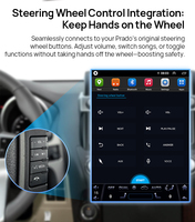 Radio de coche Android para Toyota Prado 2014-2017 estilo Tesla estéreo de coche Carplay Android Auto navegación GPS sistema Multimedia