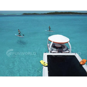 Île flottante gonflable géante DWF avec auvent, tente flottante pour le <span class=keywords><strong>camping</strong></span> sur l'eau, flotteur pour lac pour adultes - Product Image 6