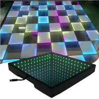 Plancher de danse LED DJ de haute qualité 15W RGBW IP55 étanche DMX512 activé par le son, installation facile, design matriciel portable pour scènes