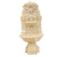 Fontaine de cascade murale en pierre Antique, Style européen, personnalisée, fournie par l'usine