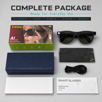 Lunettes Intelligentes IA Personnalisées avec Caméra Vidéo 1080P Traduction en Temps Réel Haut-parleur & Microphone Chargement Type-C pour Bureau et Voyage