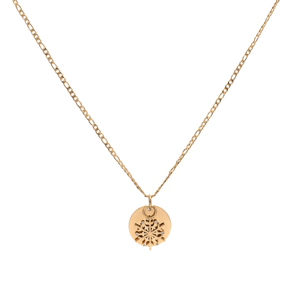 Haute Qualité En Acier Inoxydable Brillant Coupe Diamant Flocon De Neige Pendentif Collier À La Mode Incrustation Lunette Réglage Charmes - Product Image 1