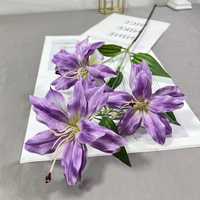 Hot Selling Simulation 3D Drei Kopf Lilie künstliche Lilie Blume für Hochzeit und Home Decoration
