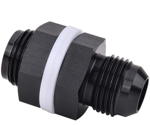 An6 nam nhôm Adapter bình nhiên liệu ốc vít, tế bào nhiên liệu vách ngăn phụ kiện chủ đề 6an kết nối, máy giặt cao su, đen - Product Image 4