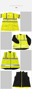 Giacca di cotone impermeabile, calda e riflettente multifunzionale rimovibile per la sicurezza sul lavoro - Product Image 5