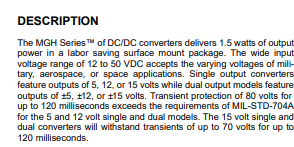 MGH2805D ตัวแปลงไฟ DC-DC 16 ถึง 40 โวลต์ อินพุต 5 วัตต์ - Product Image 4