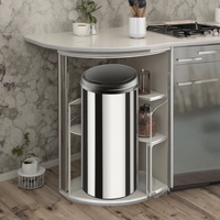 Poubelle intelligente à capteur à induction, très vendue en Europe, 30 L, en acier inoxydable avec couvercle, pour usage intérieur