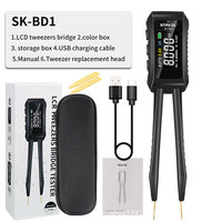 SNAKOL Pince à épiler numérique intelligente LCR Testeur de composants SK-BD1 de pont électrique pour multimètres de condensateur d'inductance de résistance SMD