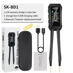 SNAKOL akıllı dijital LCR cımbız elektrik köprüsü SK-BD1 bileşen <span class=keywords><strong>Tester</strong></span> için <span class=keywords><strong>SMD</strong></span> direnci indüktör kapasitör multimetreler - Product Image 1