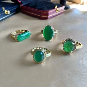 Jialin Kerstcadeaus Ins Hot Burma <span class=keywords><strong>Jade</strong></span> <span class=keywords><strong>Ring</strong></span> Mode Sieraden Ringen Sieraden Vrouwen Van De Klassieke Bulkvoorraad - Product Image 2
