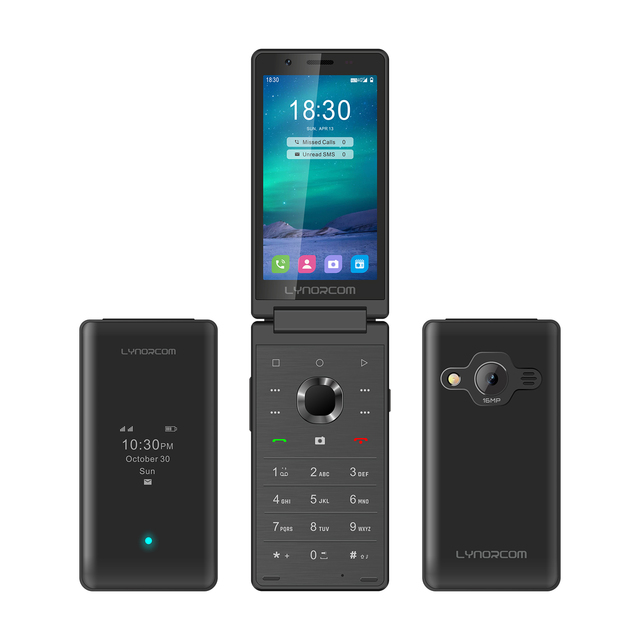 Keyboard Android Flip Phone, Equipped with 4G Network, 4GB+64GB or 6GB+128GB Storage, 4.1-inch HD Screen + 2.0-inch Dual Screen,