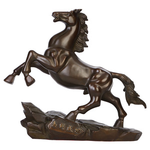 Figurine de cheval en bronze Copper World, sculpture décorative faite à la main pour salon, bureau, cadeau d'affaires - Product Image 4