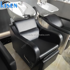 Kisen Back Wash Shampoo Chair Hair Wash Salon <b>Bed</b> Customized Adjustable Legrest Chair Simple Ceramic Sink - Product Image 4