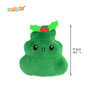 Jouet en peluche pour chien Famipet, nouveau design personnalisé en forme de crotte de Noël, mignon, doux, à effet froissé et couineur