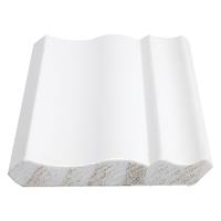 Gros en bois blanc apprêté moulure corniche décorative LVL MDF pin plafond bois couronne moulure
