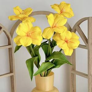 ดอกทิวลิปบราวนี่เทียมคุณภาพสูง ผิวสัมผัสเหมือนจริง ทำด้วยมือ สีขาวชมพู สำหรับตกแต่งห้องนั่งเล่น บ้าน วันวาเลนไทน์ - Product Image 5