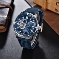 Montre automatique PAGANI DESIGN PD-1674, nouvelle montre tourbillon pour homme, lunette en céramique, saphir, mouvement TMI-NH39, étanche 200 m, mécanique.