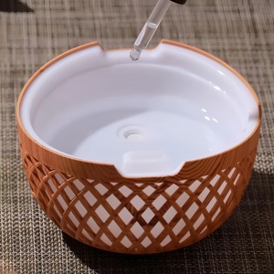 Diffuseur d'huiles essentielles USB silencieux pour chambre à coucher, avec effet bois ajouré, couleur bois, parfumé, humidificateur de bureau à pulvérisation d'eau - Product Image 1