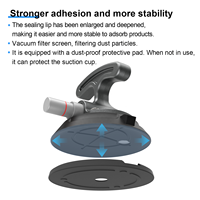 Ventouse multi-surfaces Altowell 4,5 pouces - Poignée en alliage d'aluminium, capacité de charge 50-70 kg, certifiée CE, compacte pour