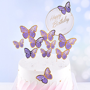Décorations de gâteau pour anniversaire, mariage, fête, lot de 10 décorations de gâteau en forme de papillon, tailles variées, décorations de cupcakes en forme de papillon 3D - Product Image 6