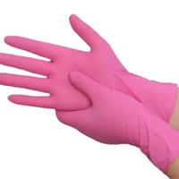 Gants de travail jetables sans poudre, personnalisés, noirs, en nitrile pur, fins, durables, 100 pièces/boîte