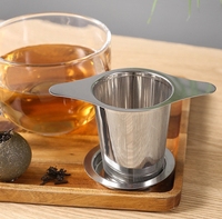 Infuseur à thé en acier inoxydable de qualité alimentaire avec poignée résistante à la chaleur et couvercle, pour thé en vrac
