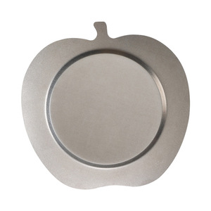 Stainless Steel Apple Shape Plate 3987 Microwave Safe Hotel Dining Use - Product Image 1