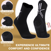 Chaussettes d'entraînement pour hommes, absorbant la transpiration, respirantes, épaisses, en tissu éponge, chaussettes de football professionnelles antidérapantes sur les semelles des pieds
