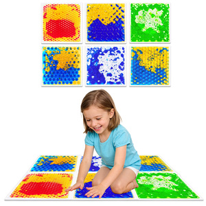 Dalles de sol sensorielles liquides aux couleurs vives, stimulation visuelle, tapis tactiles liquides pour l'éducation de la petite <span class=keywords><strong>enfance</strong></span> - Product Image 1