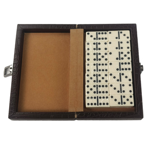 Juego de dominó de caja de piel de cocodrilo personalizado para estilo de torneo de lujo - Product Image 5