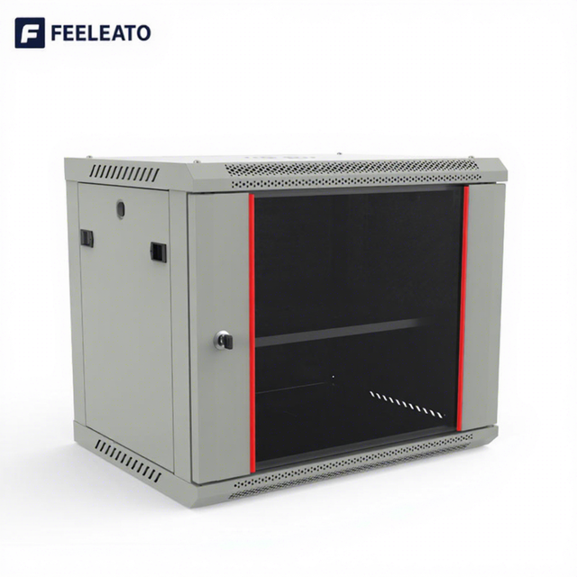 19'' 9U Network Server Wall Rack with Size of 24''*17.7'' and Thickness of 21 Ga (0.8mm) for Switcher , Router, Patch Panel