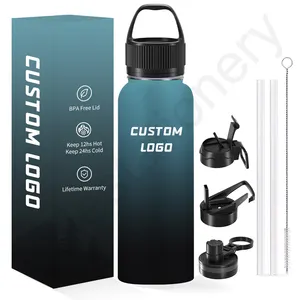 Portable Thermal Reusable Insulated Hot Custom Stainless Steel Metal Water Bottle