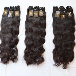 Fournisseur en gros de cheveux indiens bruts non traités, vierges, naturels, double épaisseur, extensions de cheveux humains indiens bruts de temple en lots - Product Image 5
