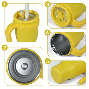 Gourde isotherme pour l'école, 14 <span class=keywords><strong>oz</strong></span>, avec poignée latérale, bouteille d'eau isolée avec paille et couvercle <span class=keywords><strong>2</strong></span> en <span class=keywords><strong>1</strong></span> - Product Image 5