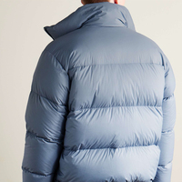 Veste d'hiver matelassée en nylon ripstop imperméable à fermeture éclair courte, personnalisée OEM, pour homme