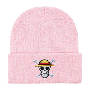 Estilo caliente 49 diseños Luffy Anime sombrero de punto dibujos animados <span class=keywords><strong>Kirby</strong></span> bordado sombrero moda cálido suéter Beanie sombrero para invierno - Product Image 6